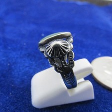 VINTAGE  SOUTHWEST  FRED  HARVEY   RING  WITH  TURQUOISE  SIZE 5.25   STERLING - Additional view 2