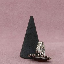 fred harvey era sterling silver vintage dragons breath opal ring size 5.5 - Additional view 2