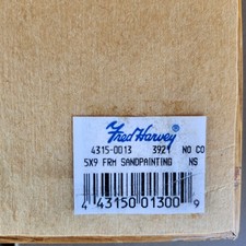 Fred Harvey Navajo Sand Painting Art 9.5” x 13.5” Framed and Matted - Signed - Additional view 3