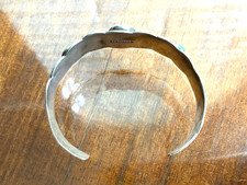 Vintage Fred Harvey Era Navajo Sterling Cerrillos Green Turquoise Cuff Bracelet - Additional view 13