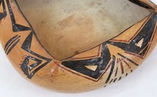 Vintage Hopi Pottery Unusual Bowl Folded Edges Fred Harvey Painted Desert Inn - Additional view 7