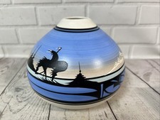 NAVAJO END OF TRAIL POTTERY Squat VASE End Of Trail SIGNED Southwest Fred Harvey - Additional view 3