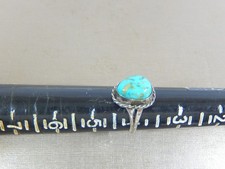 VTG FRED HARVEY ERA STERLING SILVER TURQUOISE CABOCHON RING 4 - Additional view 4