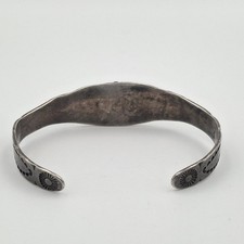 Vintage Fred Harvey Era 925 Sterling Silver Green Turquoise Arrow Cuff Bracelet - Additional view 5