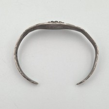 Vintage Fred Harvey Era 925 Sterling Silver Green Turquoise Arrow Cuff Bracelet - Additional view 7