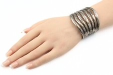 Handsome Vintage Sterling Silver Fred Harvey Era 50's Split Shank Cuff Bracelet - Additional view 3