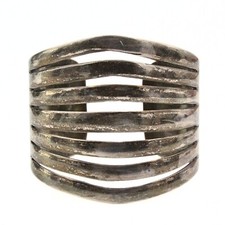 Handsome Vintage Sterling Silver Fred Harvey Era 50's Split Shank Cuff Bracelet - Additional view 4
