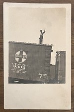 7 RPPCs A. F. & Santa Fe Railroad - Trains, Engineer ?, Fred Harvey's Lunch Room - Additional view 2