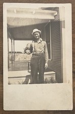 7 RPPCs A. F. & Santa Fe Railroad - Trains, Engineer ?, Fred Harvey's Lunch Room - Additional view 4