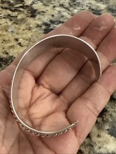 EXQUISITE FRED HARVEY ERA STERLING SILVER ROPED WIDE CUFF NAVAJO BELL 1960s - Additional view 1