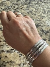 EXQUISITE FRED HARVEY ERA STERLING SILVER ROPED WIDE CUFF NAVAJO BELL 1960s - Additional view 3