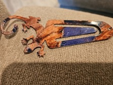 Vintage Fred Harvey Trading Co. Metal Gecko Bookmark - Additional view 3