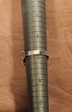 Vintage Native American Fred Harvey Era Sterling Turquoise Ring Size 5 1/4 - Additional view 6