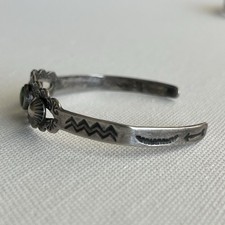 Navajo Fred Harvey Child Turquoise Bracelet XS Arrow Thunderbird Mountain Fish - Additional view 6