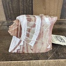Fred Harvey Trading Co Alabaster Sculptures Native American Chief Headdress - Additional view 1