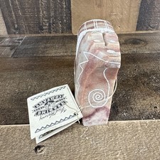 Fred Harvey Trading Co Alabaster Sculptures Native American Chief Headdress - Additional view 4