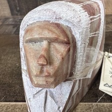 Fred Harvey Trading Co Alabaster Sculptures Native American Chief Headdress - Additional view 7