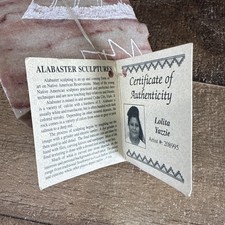 Fred Harvey Trading Co Alabaster Sculptures Native American Chief Headdress - Additional view 10