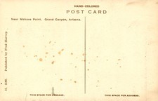 H. 2568, Fred Harvey, Mohave Point, Grand Canyon, Arizona Postcard - Additional view 1