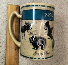 Rare Fred Harvey Trading Company “Wildlife Of Yellowstone” Mug -Coffee Cup-Large - Additional view 9