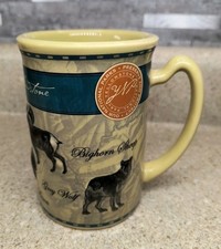 Rare Fred Harvey Trading Company “Wildlife Of Yellowstone” Mug -Coffee Cup-Large