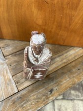 Native American Signed Carved Stone Figure Sculpture Statue 7 3/4