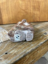 Native American Signed Carved Stone Figure Sculpture Statue 7 3/4