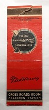 Matchbook Cover Michigan Fred Harvey Cross Roads Room Dearborn Station - Additional view 1