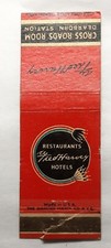 Matchbook Cover Michigan Fred Harvey Cross Roads Room Dearborn Station