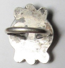 CHUNKY Vintage Fred Harvey Era Navajo Sterling Silver Turquoise NUGGET Ring sz9 - Additional view 9