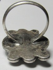 CHUNKY Vintage Fred Harvey Era Navajo Sterling Silver Turquoise NUGGET Ring sz9 - Additional view 10