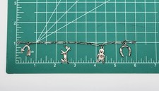 Vintage Fred Harvey Era 4 Sterling Silver Charms & Bracelet  Needs Repairing  - Additional view 7