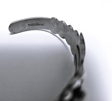 Vintage Navajo Silver & Turquoise Cuff Bracelet Fred Harvey Era Thunderbird - Additional view 3