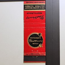 Fred Harvey Hollywood California 1940s Vintage Advertising Matchbook - Additional view 1