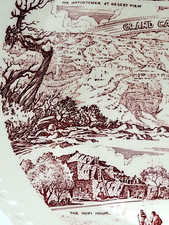 Vernon Kilns Grand Canyon National Park Collector Plate Red White Fred Harvey - Additional view 4