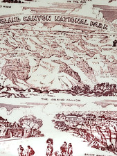 Vernon Kilns Grand Canyon National Park Collector Plate Red White Fred Harvey - Additional view 8
