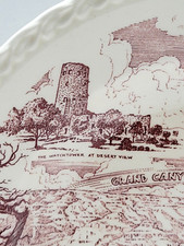 Vernon Kilns Grand Canyon National Park Collector Plate Red White Fred Harvey - Additional view 9