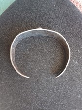 VINTAGE FRED HARVEY ERA NAVAJO THUNDERBIRD STAMPED ARROWS SILVER CUFF BRACELET - Additional view 14