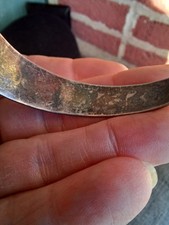 VINTAGE FRED HARVEY ERA NAVAJO THUNDERBIRD STAMPED ARROWS SILVER CUFF BRACELET - Additional view 4