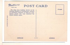 1940s Grand Canyon Fred Harvey Linen Postcard Wayside Museum of Archaeology-PP10 - Additional view 1