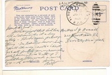 1945 Fred Harvey Linen Postcard New Mexico Cliff Dwellings Puye Santa Fe-FL1 - Additional view 1