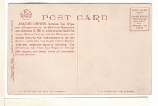 Fred Harvey White Border Postcard NM Apache Canyon Glorietta Mountains-FL1 - Additional view 1