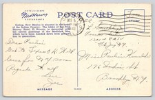 Postcard Fred Harvey El Navajo Hotel Gallup New Mexico NM Vintage 1942 - Additional view 1