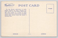 Postcard Fred Harvey Navajo Horsemen in Canyon De Chelly Arizona AZ Linen Card - Additional view 1