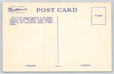 Postcard Train Car Interior Dining Car on Santa Fe Super Chief Fred Harvey - Additional view 1