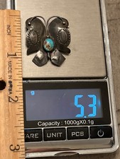 Old pawn Fred Harvey era sterling turquoise butterfly brooch 100625aE@ - Additional view 3