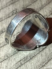 Old pawn Fred Harvey era sterling turquoise friendship s8.25 ring 101225fDEZDI - Additional view 2