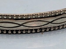 Vtg. Fred Harvey Era Sterling Cuff Bracelet Rope and Stamped Design 13 Gr. - Additional view 1