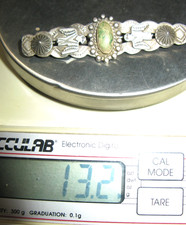 Vtg. Signed  FRED HARVEY ERA ThunderBird Navajo Turquoise Coin Silver Brooch 13g - Additional view 8