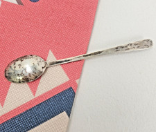 Vintage Coin Silver 900 Native American Spoon  Fred Harvey Era Engraved 4 ⅞